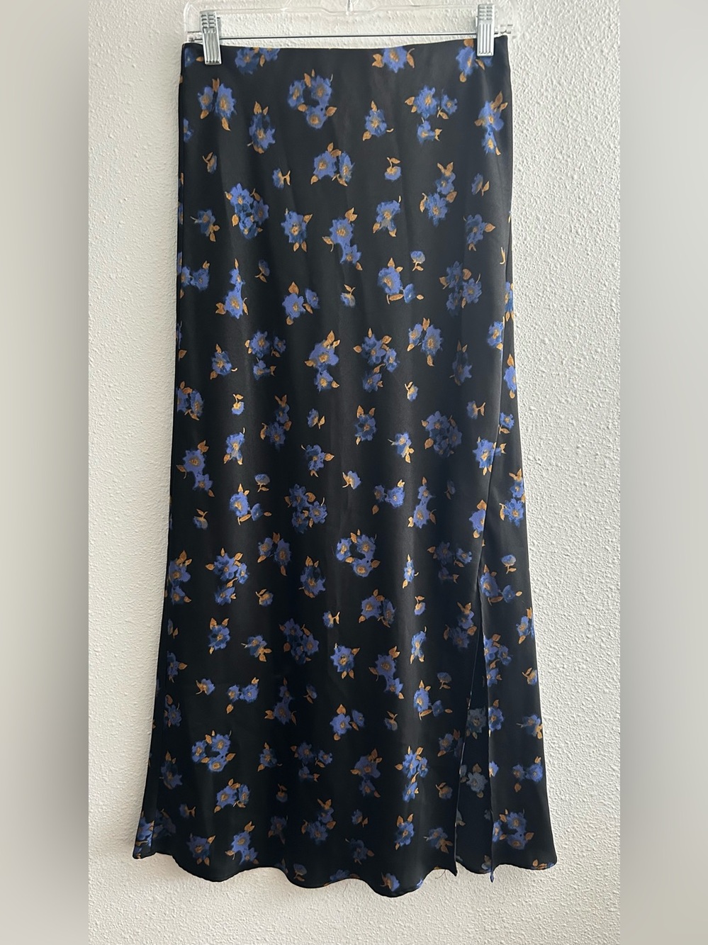Halogen Black Floral Print Maxi Skirt